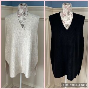 Vince Camuto oversized sweater vest tunic bundle